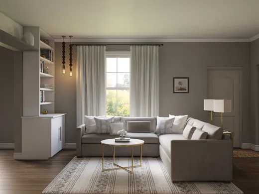 Living Room · Transitional designed by Sara