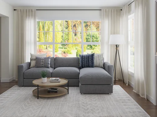 Living Room · Contemporary designed by Angela