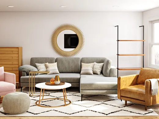 Living Room · Midcentury Modern designed by Kyla