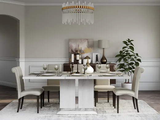 Dining Room · Glam designed by Vaishali