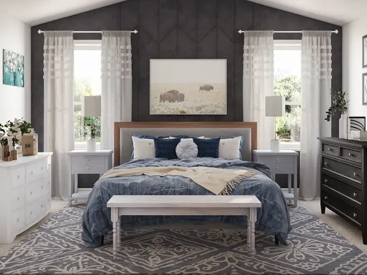 Bedroom · Farmhouse designed by Karie