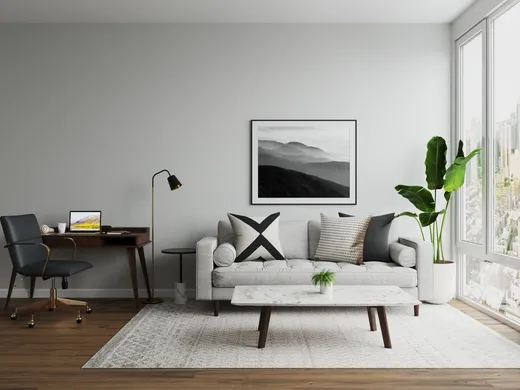 Living Room · Midcentury Modern designed by Cathrine