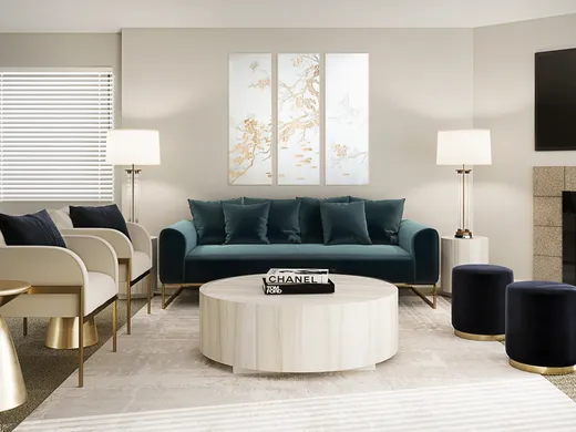 Living Room · Glam designed by Julio