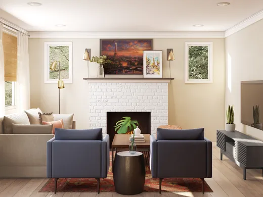 Living Room · Eclectic designed by Leah