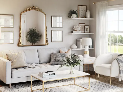 Living Room · Glam designed by Havenly