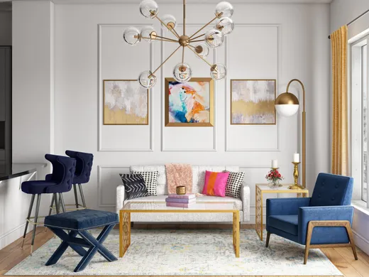 Living Room · Glam designed by Shaina