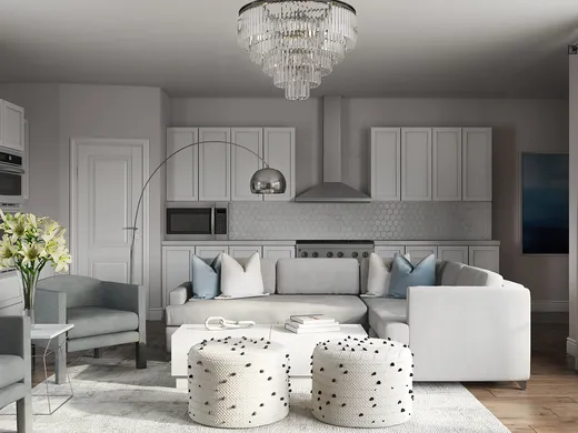 Living Room · Contemporary designed by Isaac