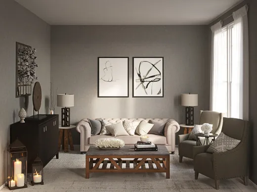 Living Room · Contemporary designed by Yoseika