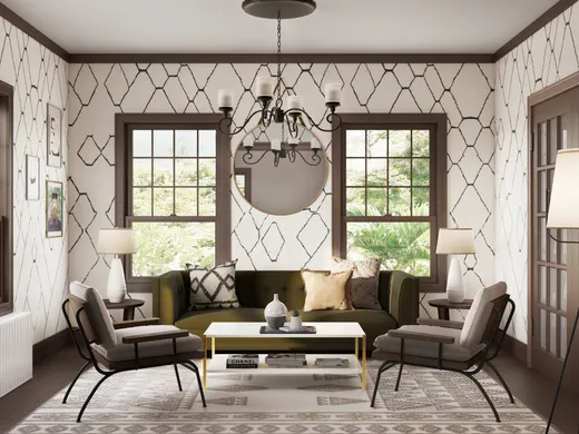Living Room · Traditional designed by Jenette