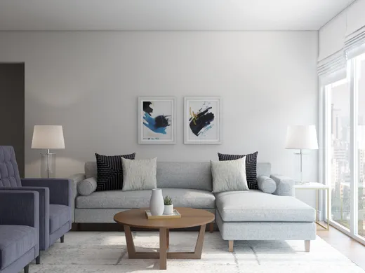 Living Room · Midcentury Modern designed by Megan