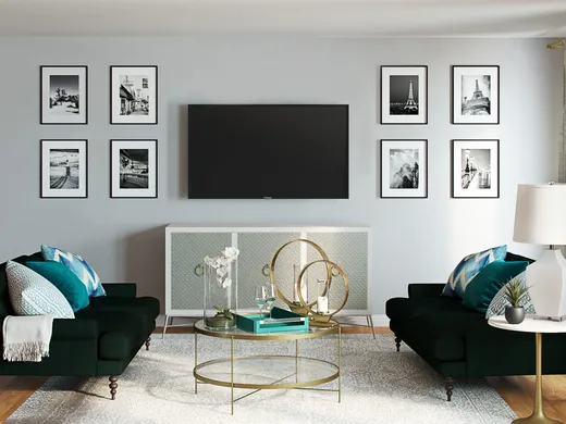 Living Room · Contemporary designed by Amy