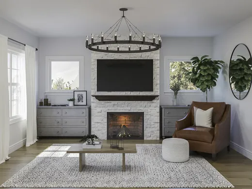 Living Room · Farmhouse designed by Nicole