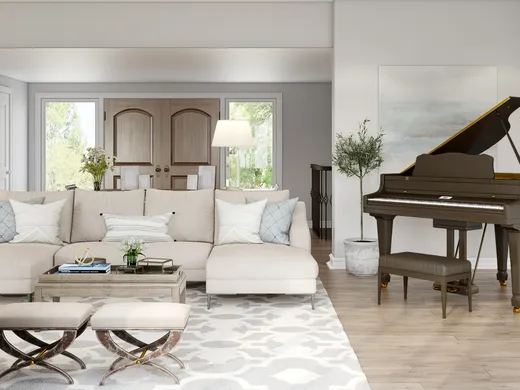 Living Room · Contemporary designed by Yoseika