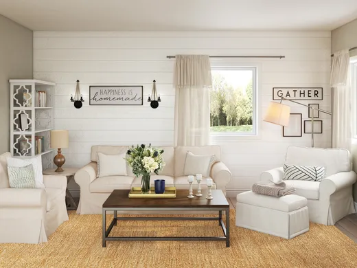 Living Room · Farmhouse designed by Heather