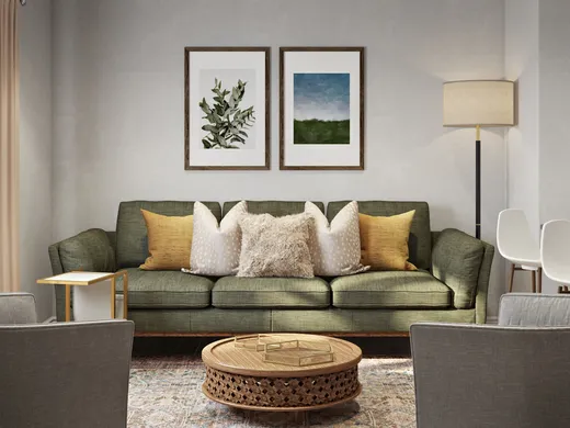 Living Room · Farmhouse designed by Kymlyn