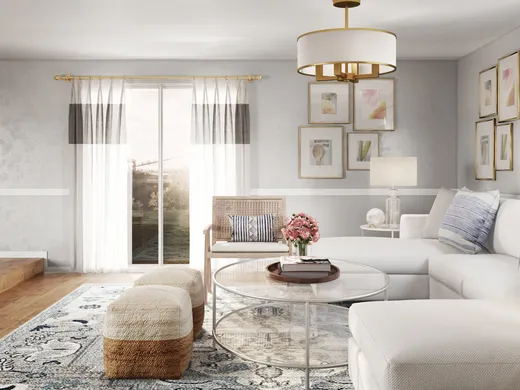 Living Room · Contemporary designed by Erin
