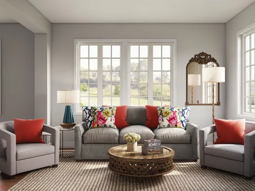 Living Room · Contemporary designed by Aleena