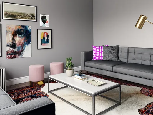 Living Room · Contemporary designed by Annie