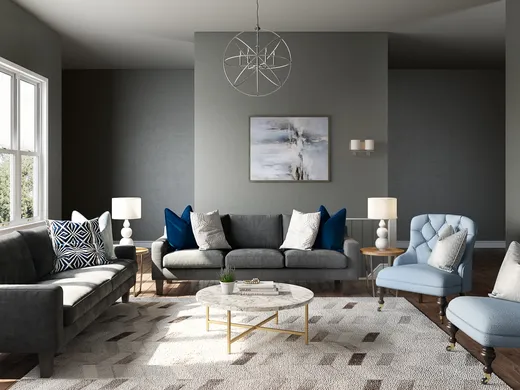 Living Room · Contemporary designed by Kelly