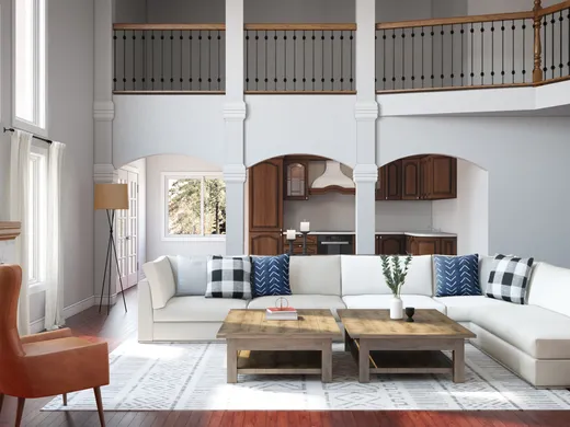 Living Room · Farmhouse designed by Meghan