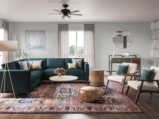 Living Room · Contemporary designed by Annie