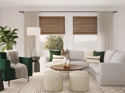 Living Room · Midcentury Modern designed by Kyla