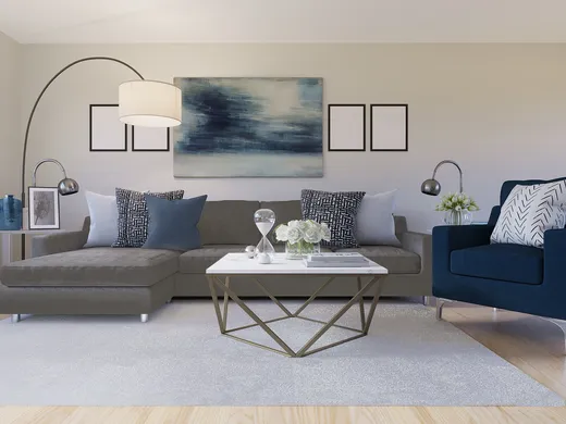 Living Room · Contemporary designed by Kelcy