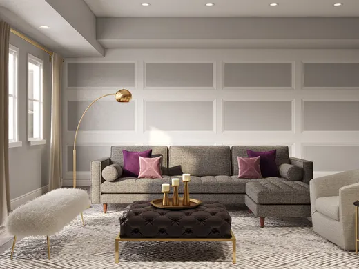 Living Room · Contemporary designed by Katherine