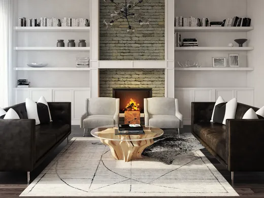 Living Room · Contemporary designed by Monica