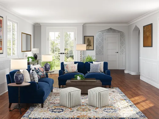 Living Room · Eclectic designed by Erin