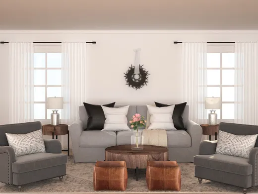 Living Room · Farmhouse designed by Julieta