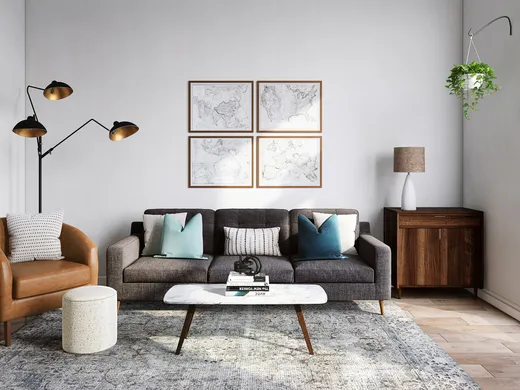 Living Room · Farmhouse designed by Leslie