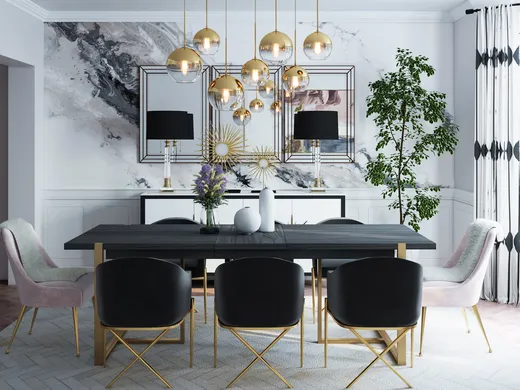 Dining Room · Glam designed by Kamila