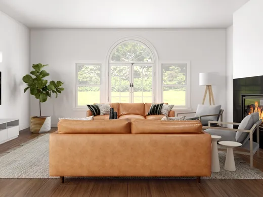 Living Room · Midcentury Modern designed by Kyla