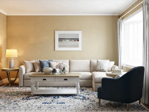 Living Room · Coastal designed by Jacquelyn