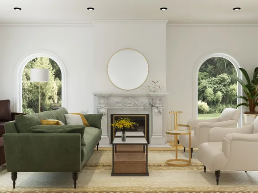 Living Room · Glam designed by Karen