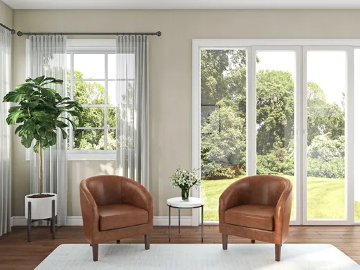 Living Room · Midcentury Modern designed by Fendy