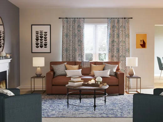 Living Room · Transitional designed by Maria