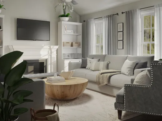 Living Room · Farmhouse designed by Katie