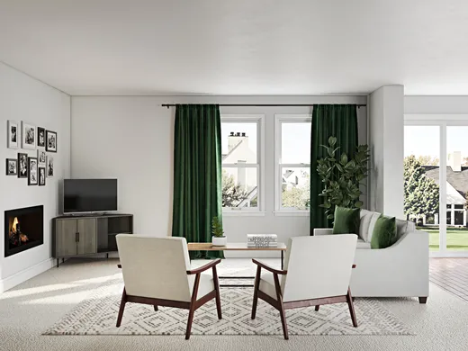 Living Room · Contemporary designed by Megan