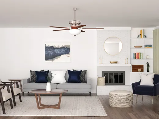 Living Room · Midcentury Modern designed by Catherine