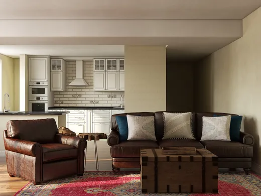 Living Room · Rustic designed by Shirley