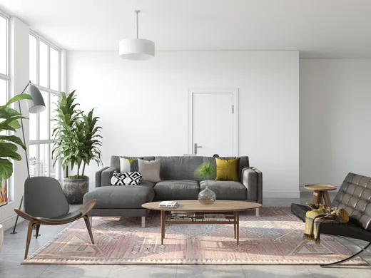 Living Room · Midcentury Modern designed by Liliana
