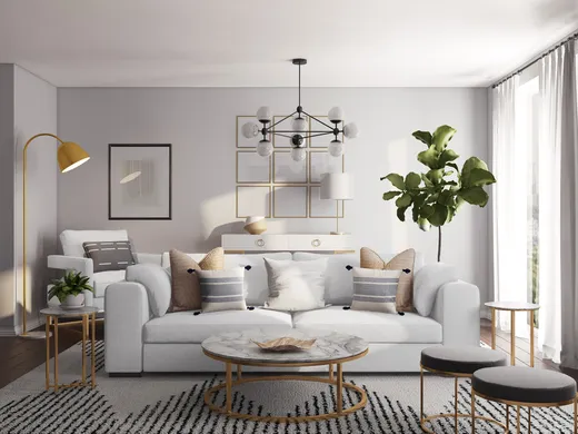 Living Room · Glam designed by Amanda