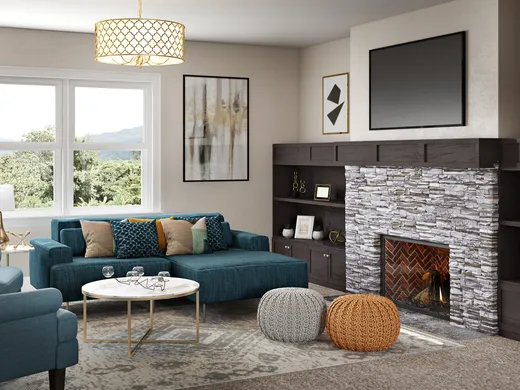 Living Room · Glam designed by Maggie