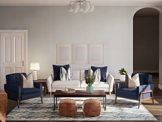 Living Room · Eclectic designed by Erin