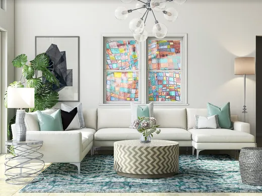 Living Room · Coastal designed by Adrian