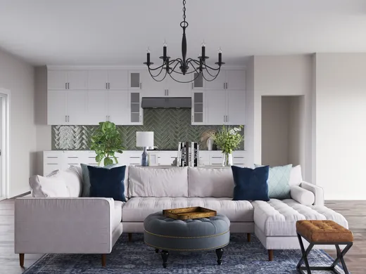 Living Room · Contemporary designed by Aleena