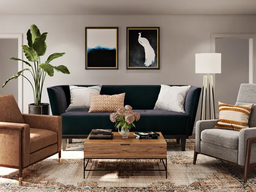 Living Room · Eclectic designed by Chelsey