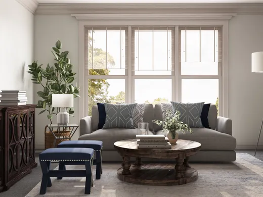 Living Room · Glam designed by Tara